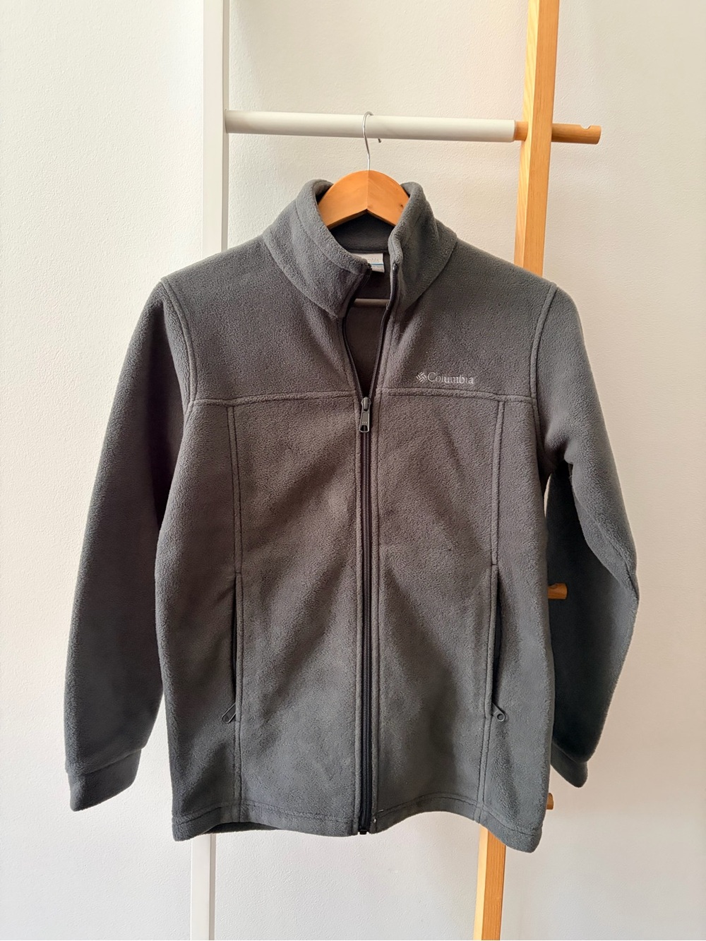 Kid’s Columbia Gray Fleece Jacket - Full-Zip Warmth